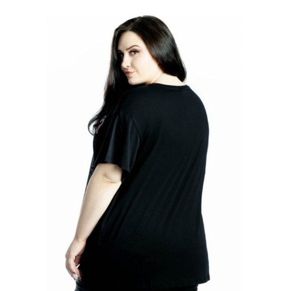 Killstar 9th Gate Graphic Tee – Black Cotton, Red Demon Print, Oversized Relaxed - Picture 6 of 7